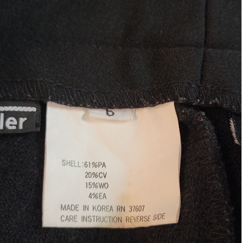 Skilans Schoeller Vintage Ski Pants Womens 6 Black Wool Blend Stirrup Trousers - Picture 4 of 7
